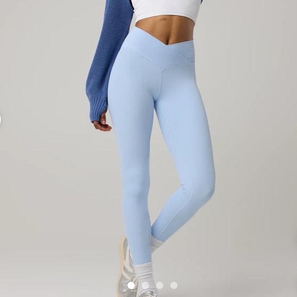 NWT OFFLINE By Aerie Real Me High Waisted Crossover Legging, Light Blue - Picture 1 of 8